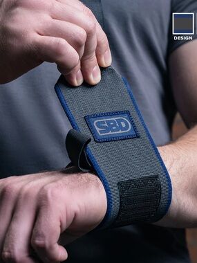 SBD Wrist Wraps for lifting, UNISEX, LIMITED EDITION-Flexible, Medium, Gray/Navy